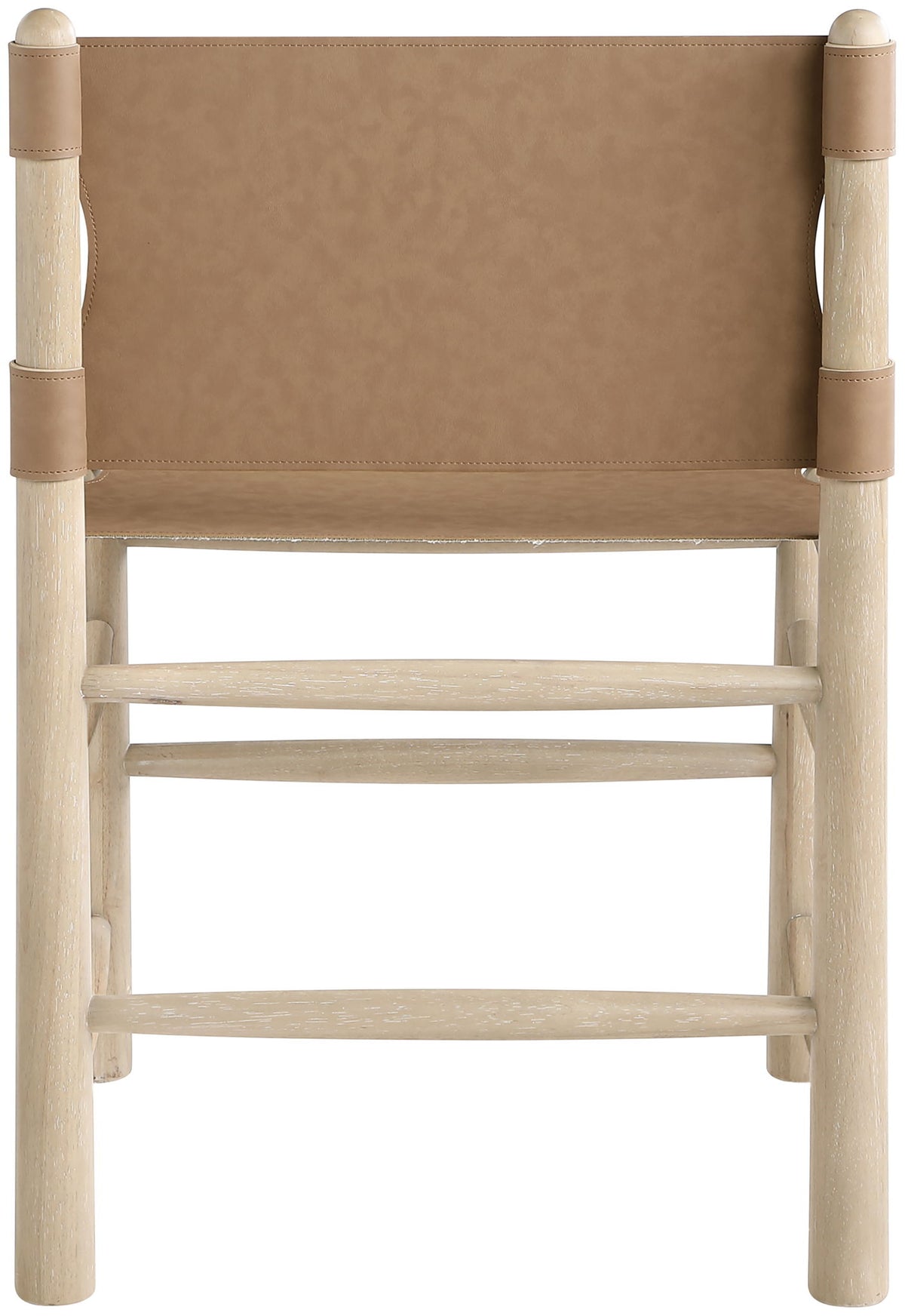 Santos - Vegan Leather Upholstered Dining Chair With Stained Natural Base (Set of 2)