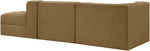 Rummi - Velvet Performance Fabric Upholstered 3 Piece Modular Sectional