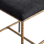 Reeves - Chenille Fabric Upholstered Counter Stool (Set of 2) - Gold Base