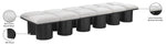 Pavilion - 12 Piece Modular Bench With Black Base