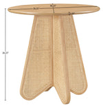 Butterfly - Solid Wood And Natural Cane Table With Natural Top