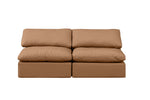 Indulge - Faux Leather 2 Seat Modular Armless Sofa
