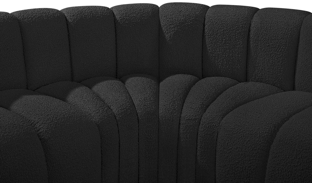Arc - Boucle Fabric 6 Piece Curved Modular Sofa
