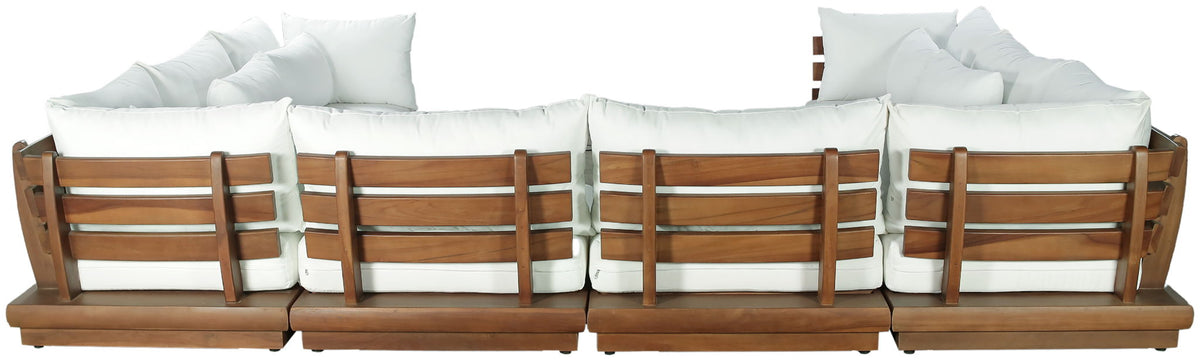 Mirella - 8 Piece Water Resistant Fabric Upholstered Outdoor Patio Modular Sectional