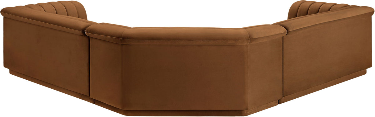 Cascade - Velvet Modular Sectional - Saddle