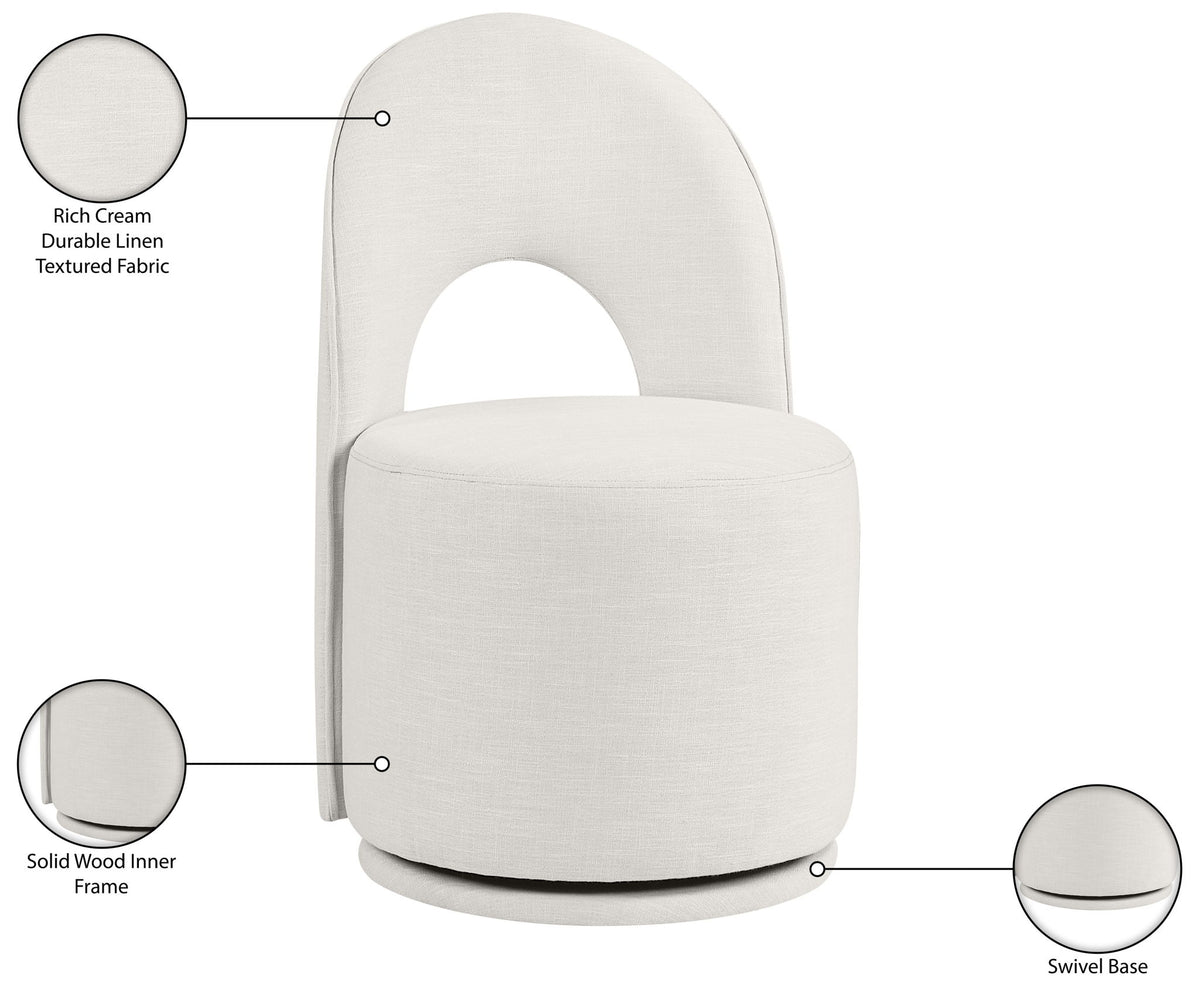 Cirelle - Linen Textured Performance Fabric Dining Chair (Set of 2)