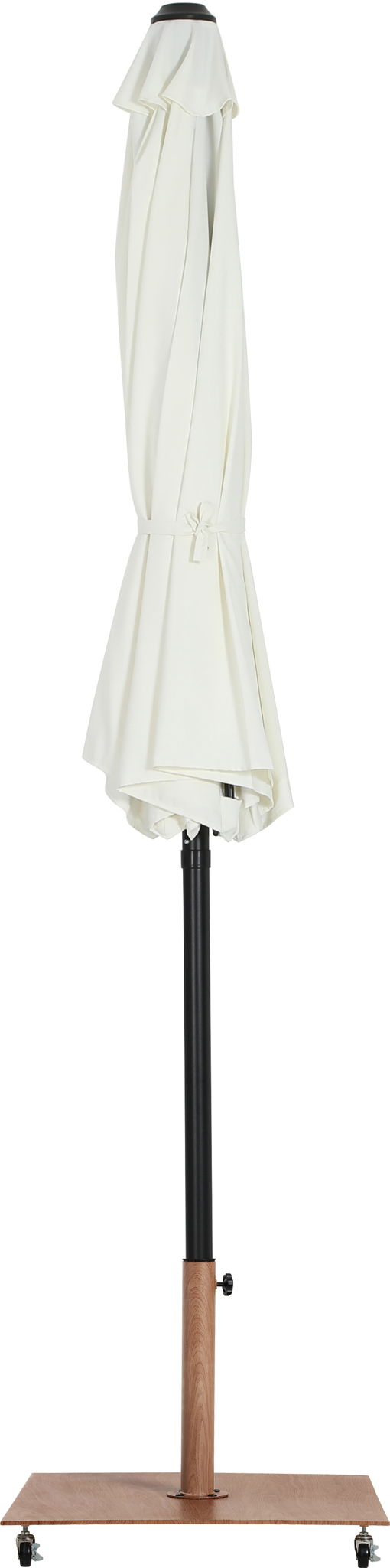Fiji - Aluminum Patio Umbrella With Square Teak And Black Base
