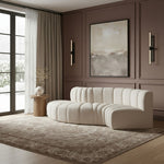 Arc - Boucle Fabric 4 Piece L-Shaped Modular Sofa