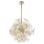 Champagne Lily Pads - Pendant - Light Antique Brass