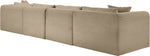 Shaggy - Fabric 5 Piece Modular Sectional With Ottoman