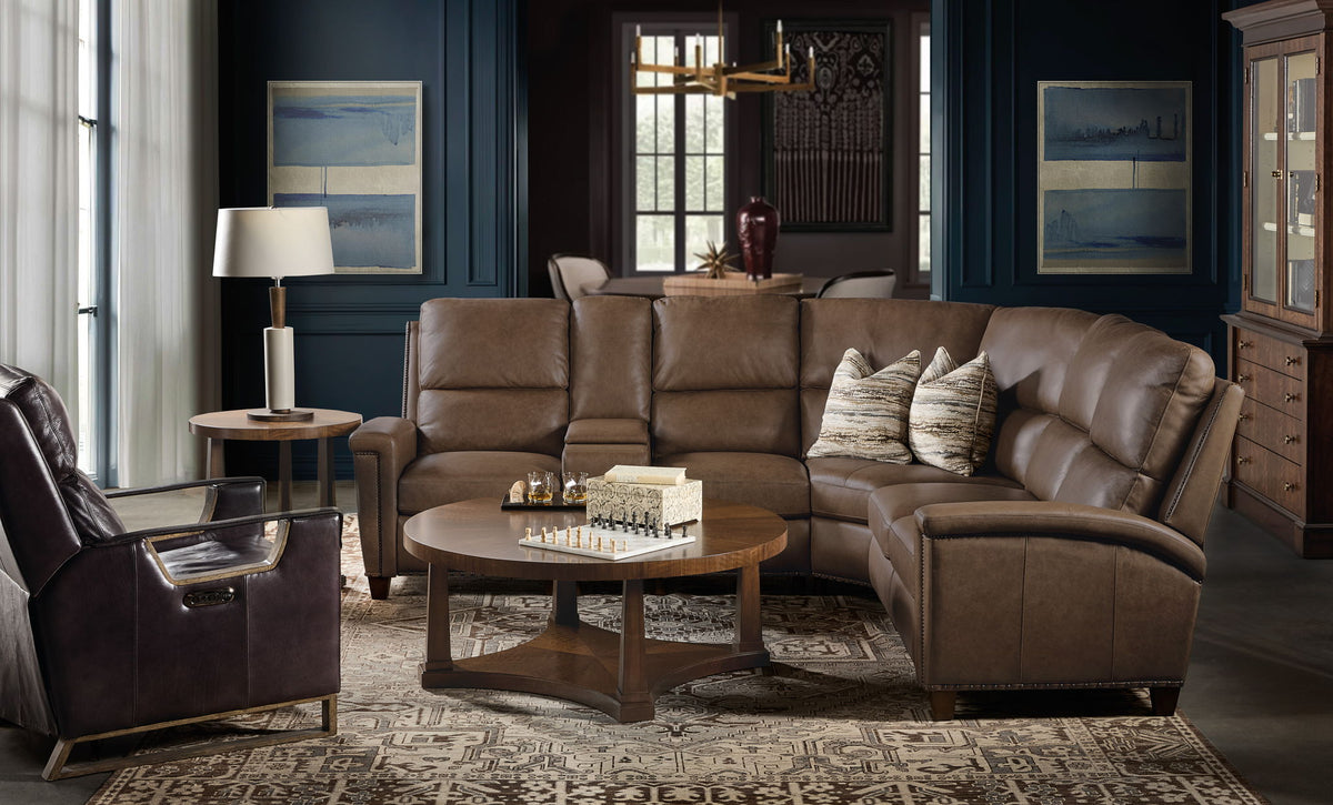 MS - Julian Six-Piece Power Reclining Sectional - Dark Brown