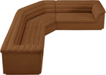 Cascade - Velvet Modular Sectional - Saddle