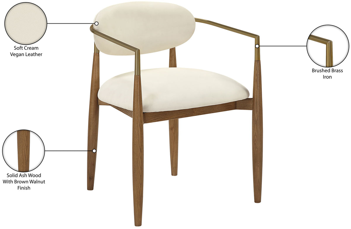 Riccio - Dining Arm Chair (Set of 2) - Walnut Frame