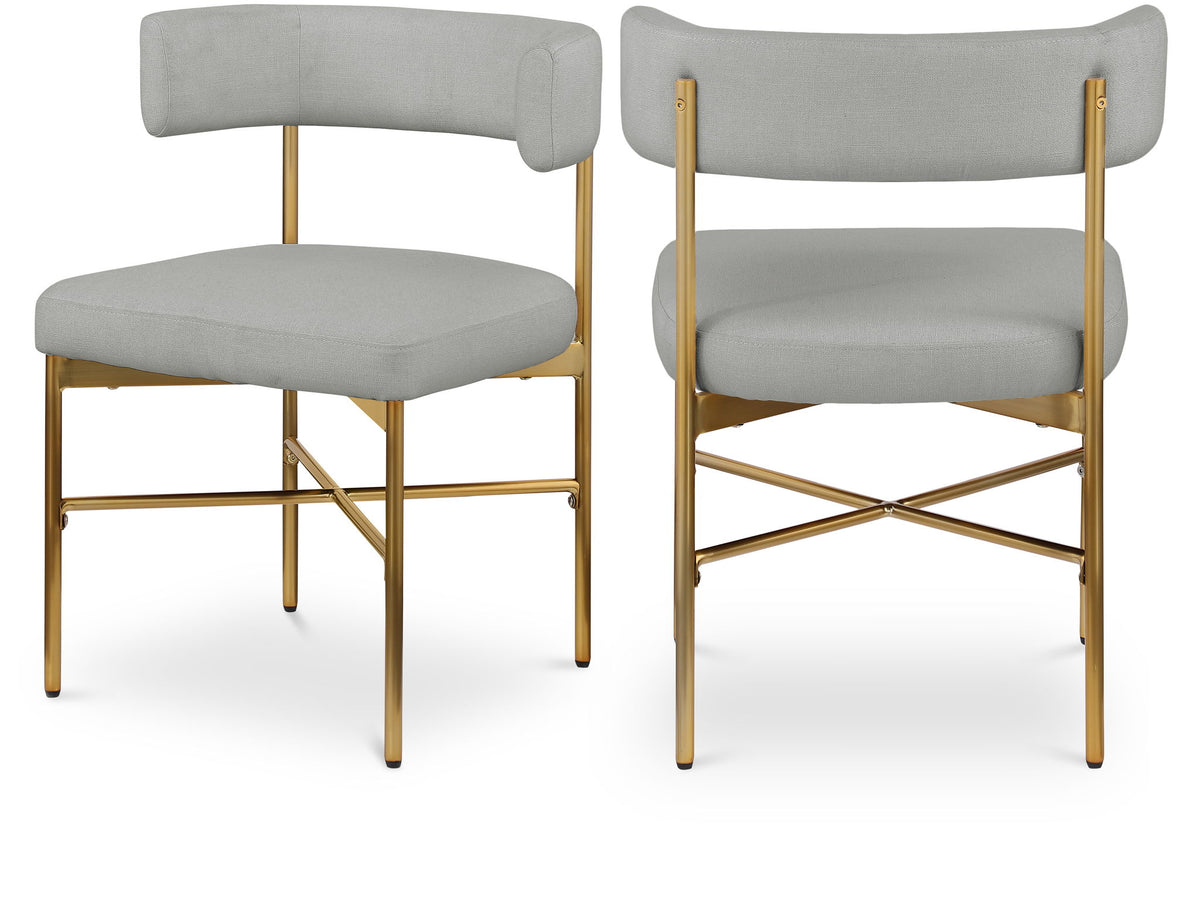 Rivage - Durable Dining Chair With Gold Frame (Set of 2)