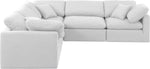 Indulge - Linen 5 Piece Modular Corner Sectional - White