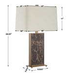 Lafferty - Marble Table Lamp - Dark Brown
