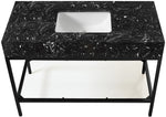 Marmo - Engineered Marble Bathroom Vanity With Black Base