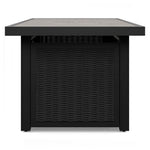 Beachcroft - Rectangular Fire Pit Table - Black / Light Gray