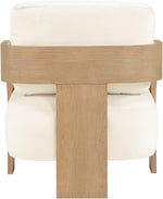 Cedra - Velvet Performance Fabric Upholstered Accent Chair - Natural Frame