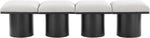 Pavilion - 4 Piece Modular Bench With Black Base