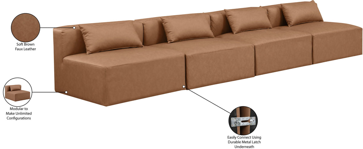 Cube - Modular 4 Seat Armless Sofa