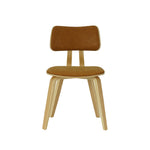 Jaguar - Curved Back Wood Dining Chair With Faux Leather Seat