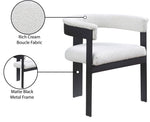 Romeo - Boucle Dining Chair With Black Base (Set of 2)