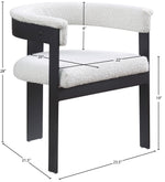 Romeo - Boucle Dining Chair With Black Base (Set of 2)