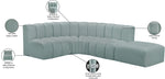 Arc - Faux Leather 5 Piece Corner Modular Sofa
