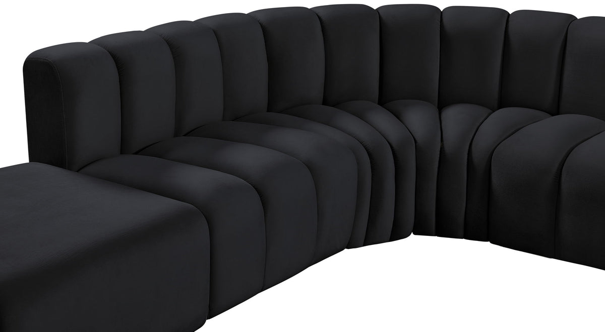 Arc - Velvet 7 Piece Corner Modular Sofa