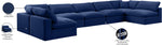 Comfy - 7 Piece Velvet Modular Armless Sectional