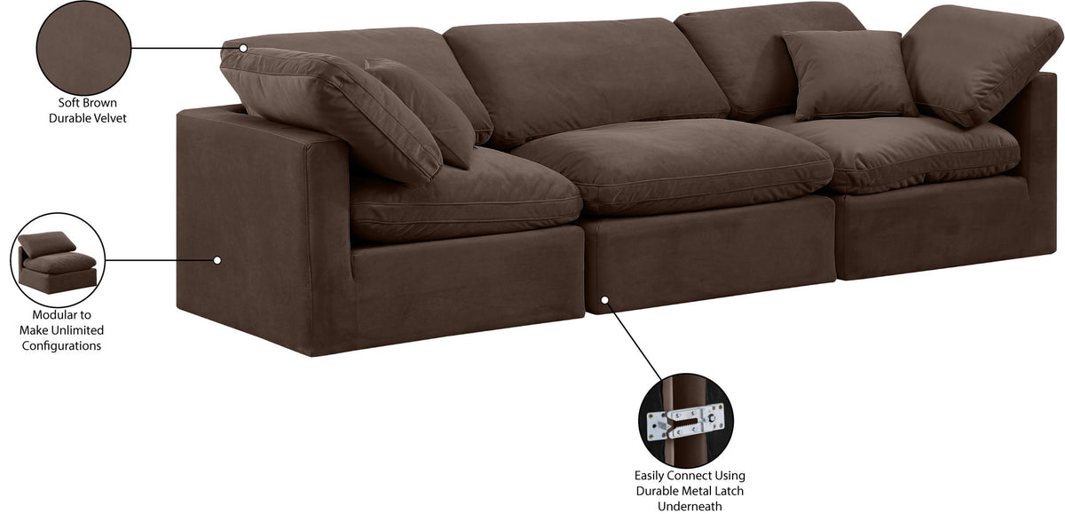 Indulge - Velvet 3 Seat Modular Sofa