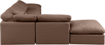 Indulge - Faux Leather 6 Piece Modular Armless Sectional