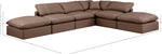 Indulge - Faux Leather 6 Piece Modular Armless Sectional