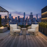 Breeze - Powder Coated Metal Outdoor Conversation Set With Cushions