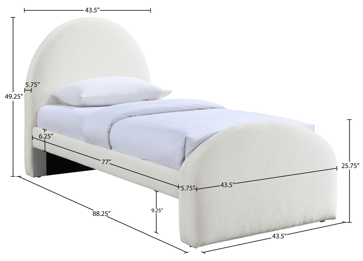 Andaz - Chenille Fabric Upholstered Bed