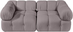 Orin - Velvet Performance Fabric Upholstered 2 Piece Modular Sofa (2 Corner Chairs)