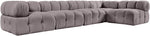 Orin - Velvet 5 Piece Modular Sectional