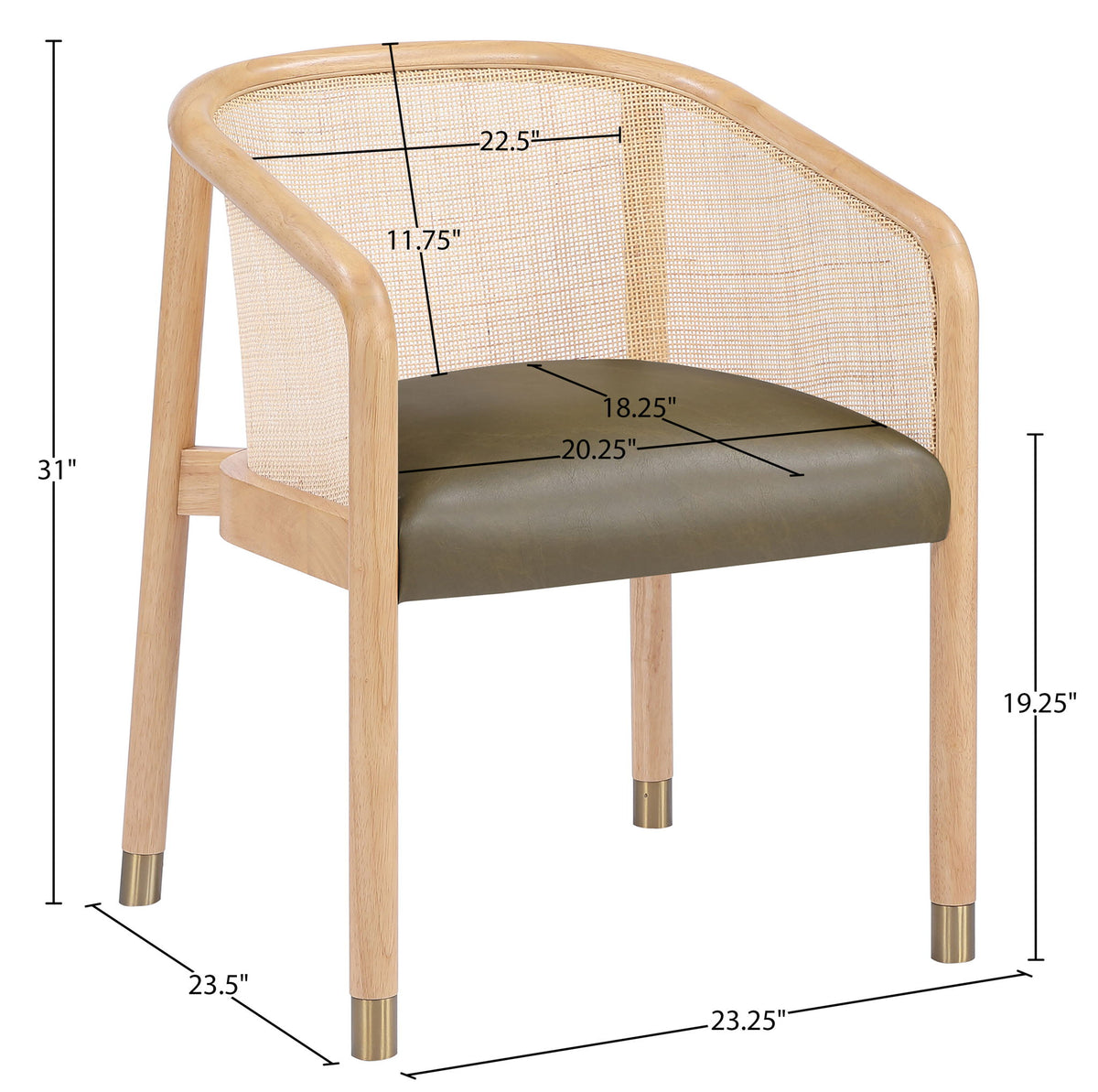 Sylvan - Vegan Leather Dining Chair (Set of 2) - Natural Frame