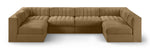 Rummi - Armless Velvet Performance Fabric Upholstered 6 Piece Modular Sectional