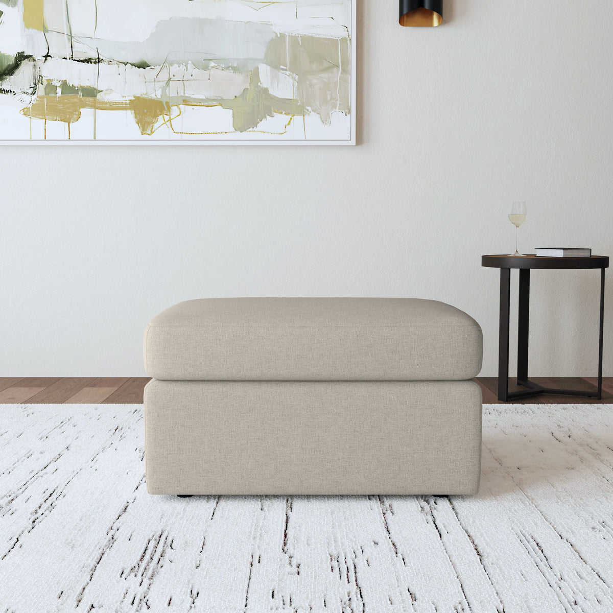 Sky - Fabric Ottoman