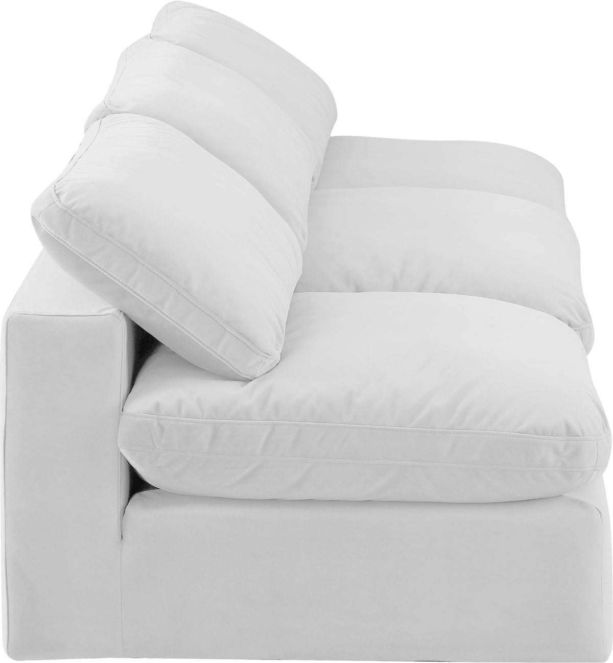 Comfy - Velvet Modular Armless Sofa 3 Seats