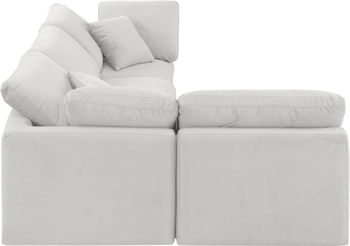 Indulge - Velvet 4 Piece Modular Sectional