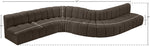 Arc - Boucle Fabric 8 Piece Curved Modular Sofa