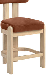 Arienzo - Velvet Performance Fabric Upholstered Counter Stool (Set of 2)