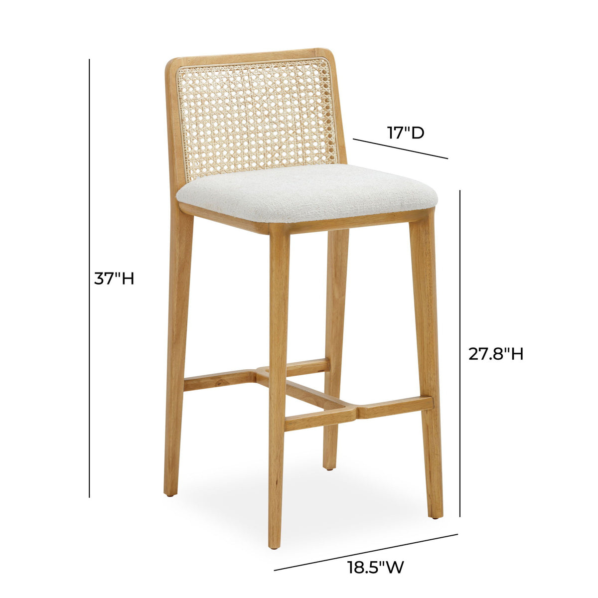 Gerri - Counter Stool - Cream / Natural