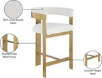 Romeo - Boucle Counter Stool With Gold Base (Set of 2)