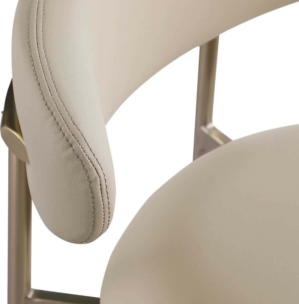 Lupita - Counter Stool With Brushed Gold Frame (Set of 2)