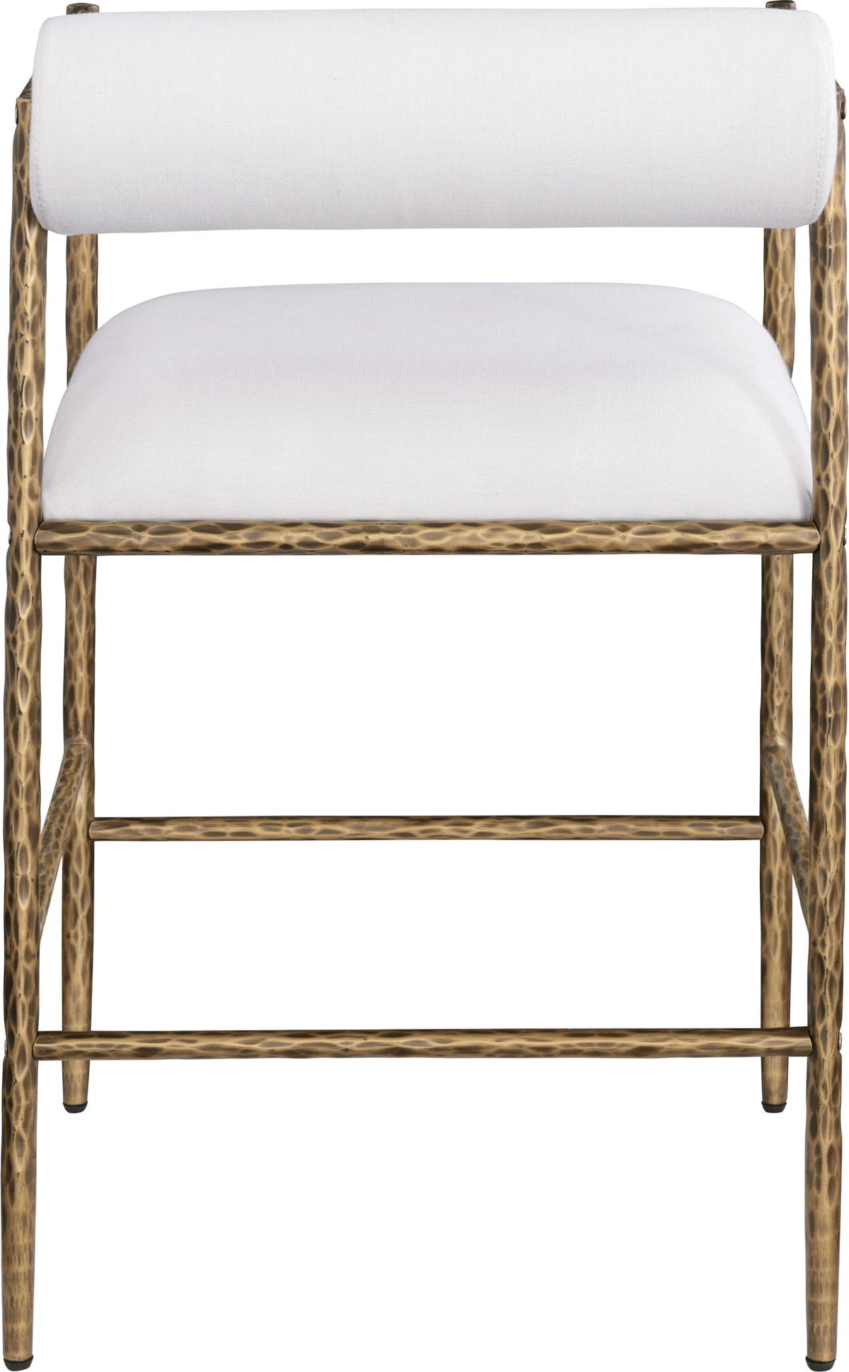 Axis - Linen Textured Cream Fabric Upholstered Counter Stool (Set of 2)