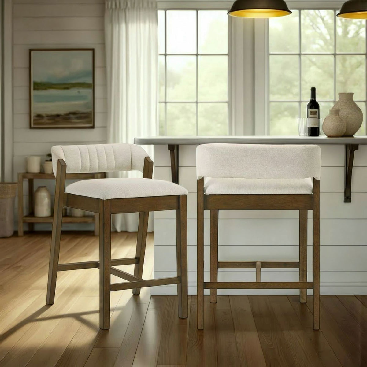 Landyn - 30" Sepia Brown Bar Height Rubberwood Barstool